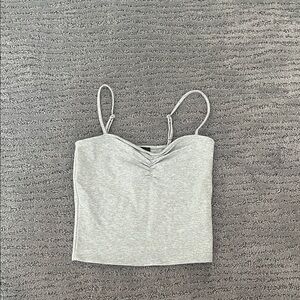 Forever 21 Light Gray Crop Top